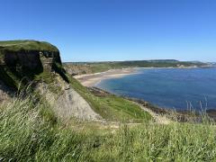 Looking north-west across Cayton Bay, from near Red Cliff Point
